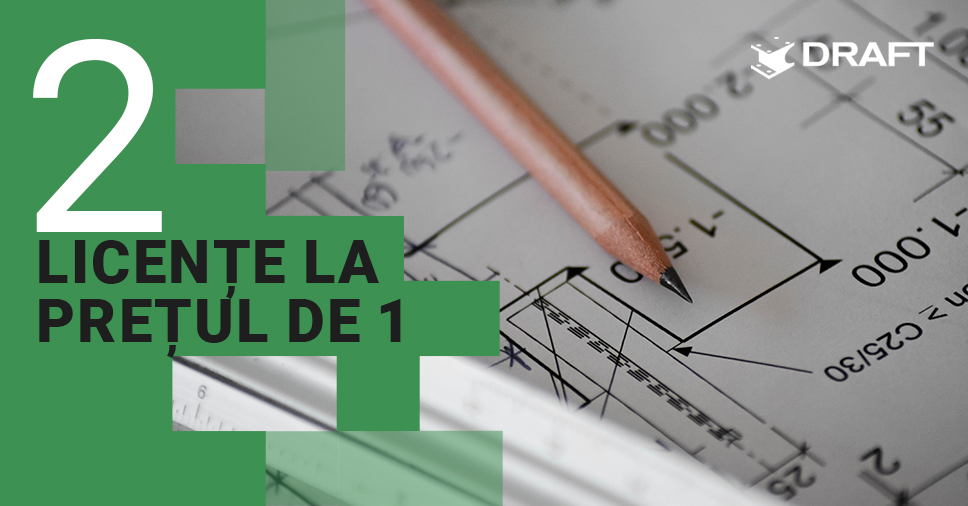 2 licențe la prețul de 1 în DraftCAD!